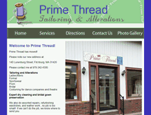 Tablet Screenshot of primethreadalterations.com